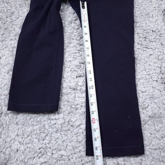 READ Lululemon Gather & Crow Crop Split Hem Black Purple Herringbone Leggings 4 - Picture 10 of 10